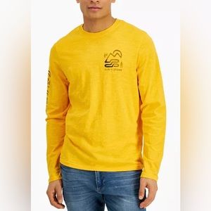 NWT Sun + Stone Men’s Outfitters Logo Graphic Long Sleeve T-Shirt